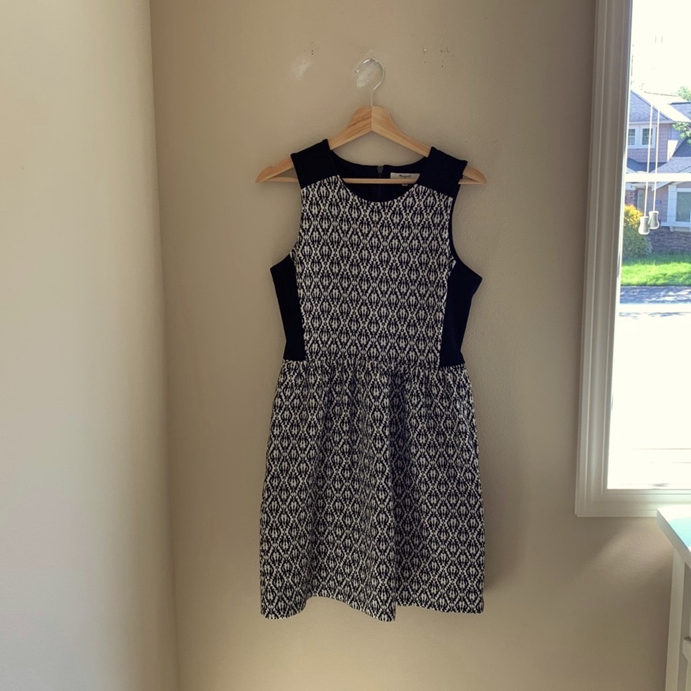 Madewell Spring Diamond Jacquard Knit Dress
